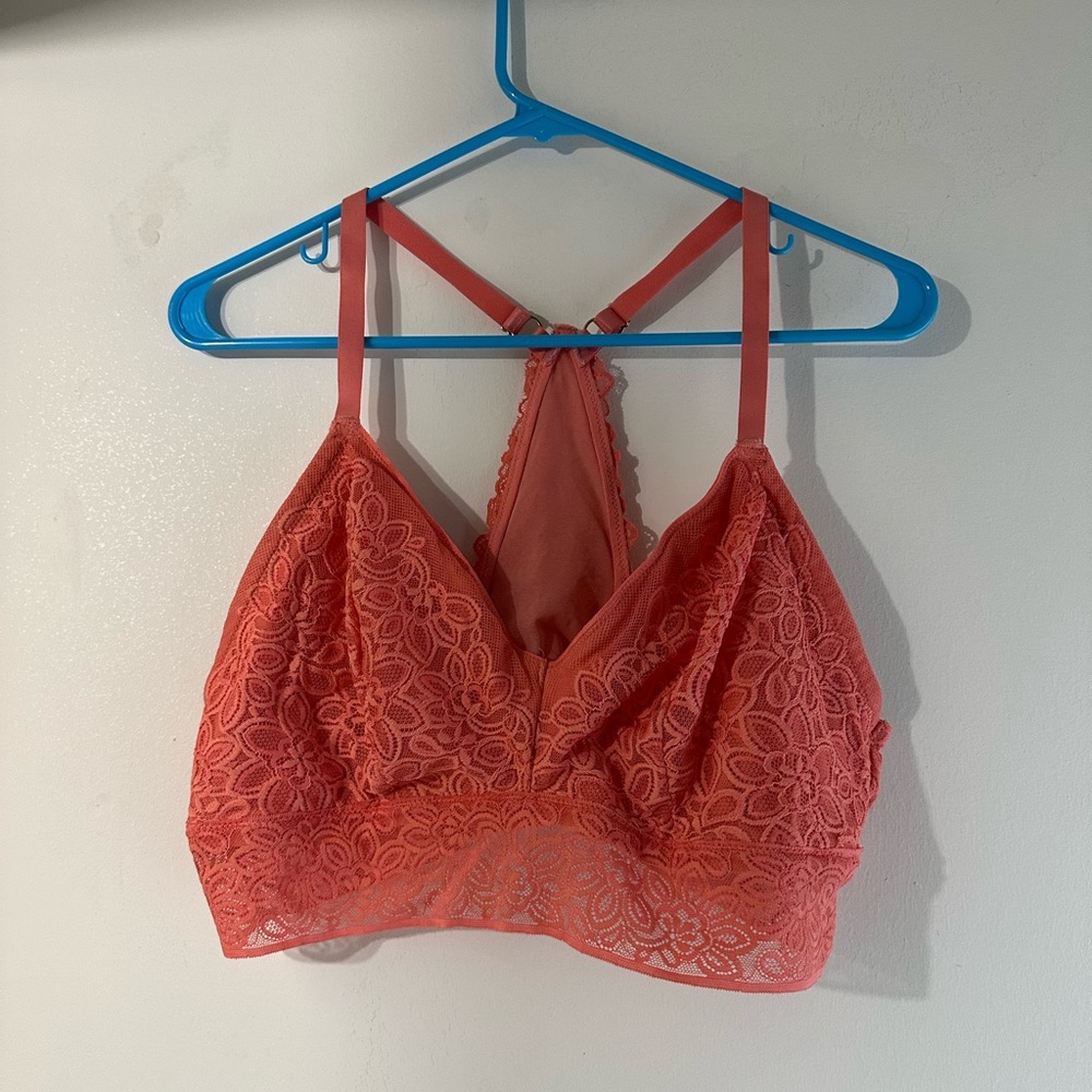 Lace Bralette in Coral